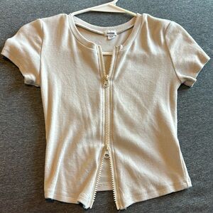 Garage zipper crop top